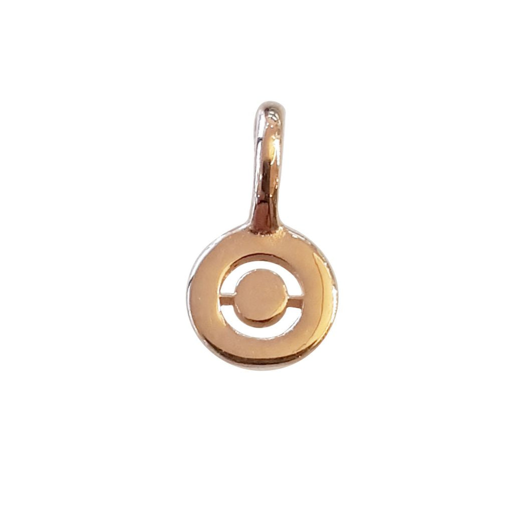 Lettre O : Mini Médaille « Mini Precious » en Or Rose 14 Carats