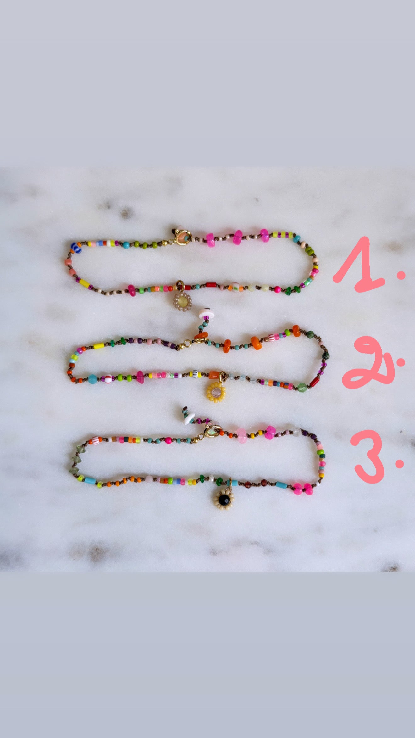 Bracelets petites fleurs Summer by Mirca