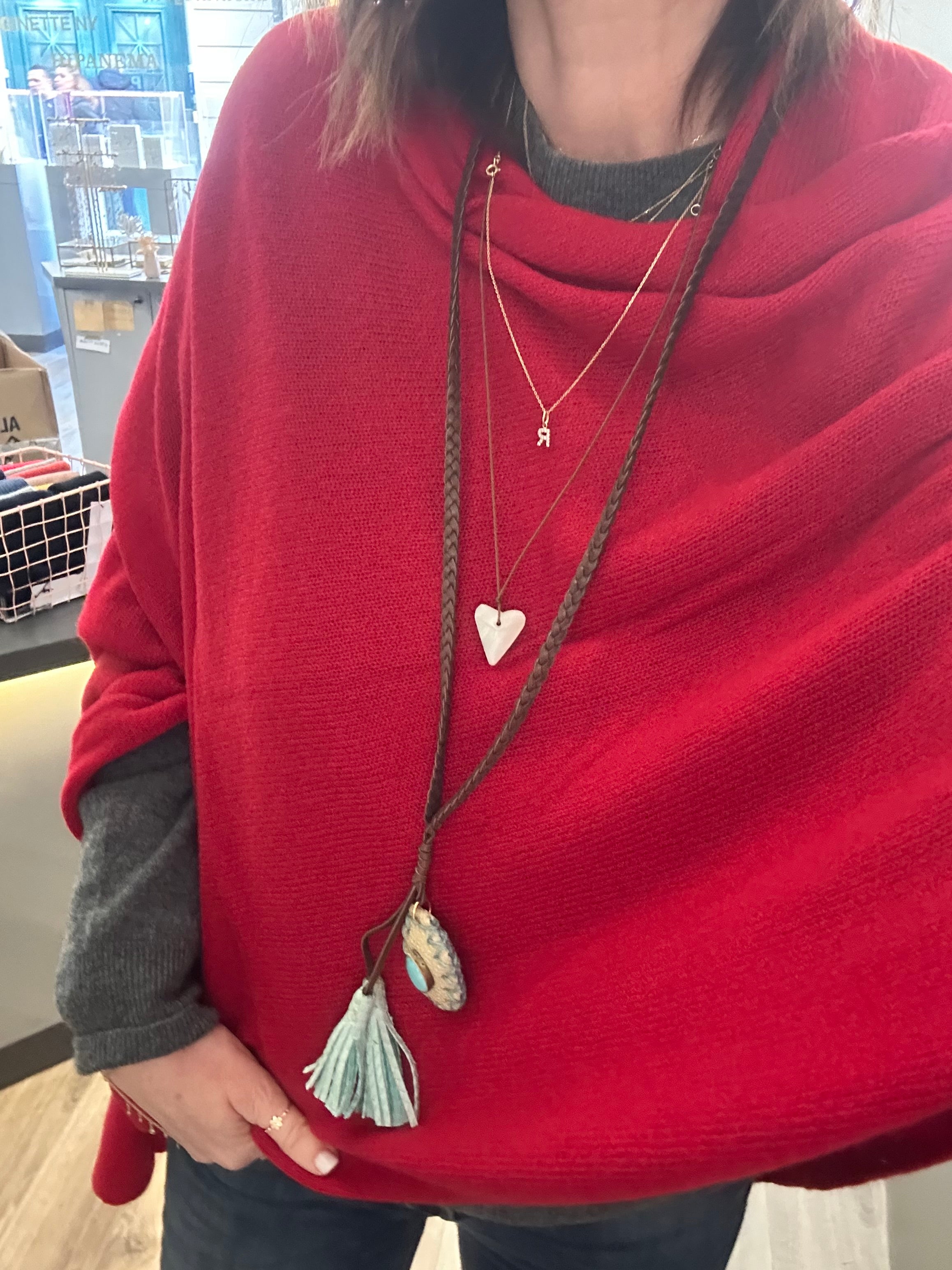 Poncho  classique 100% cachemire RIVIERA X ORADENA