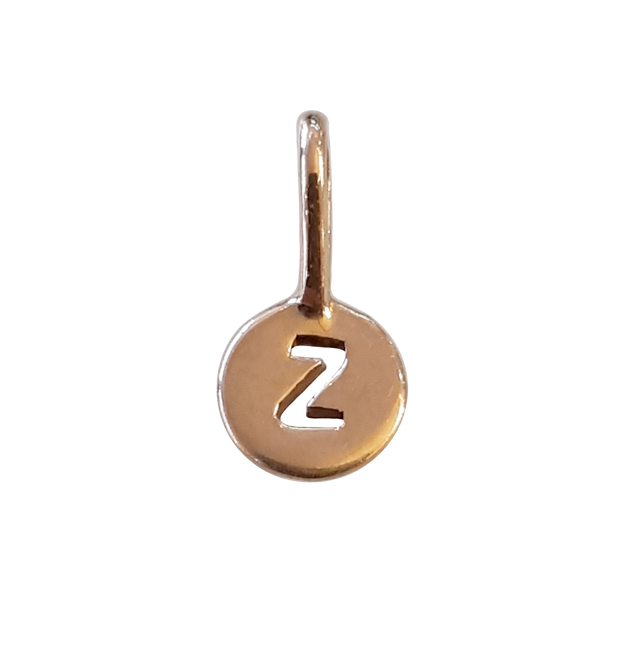 Lettre Z : Mini Médaille « Mini Precious » en Or Rose 14 Carats